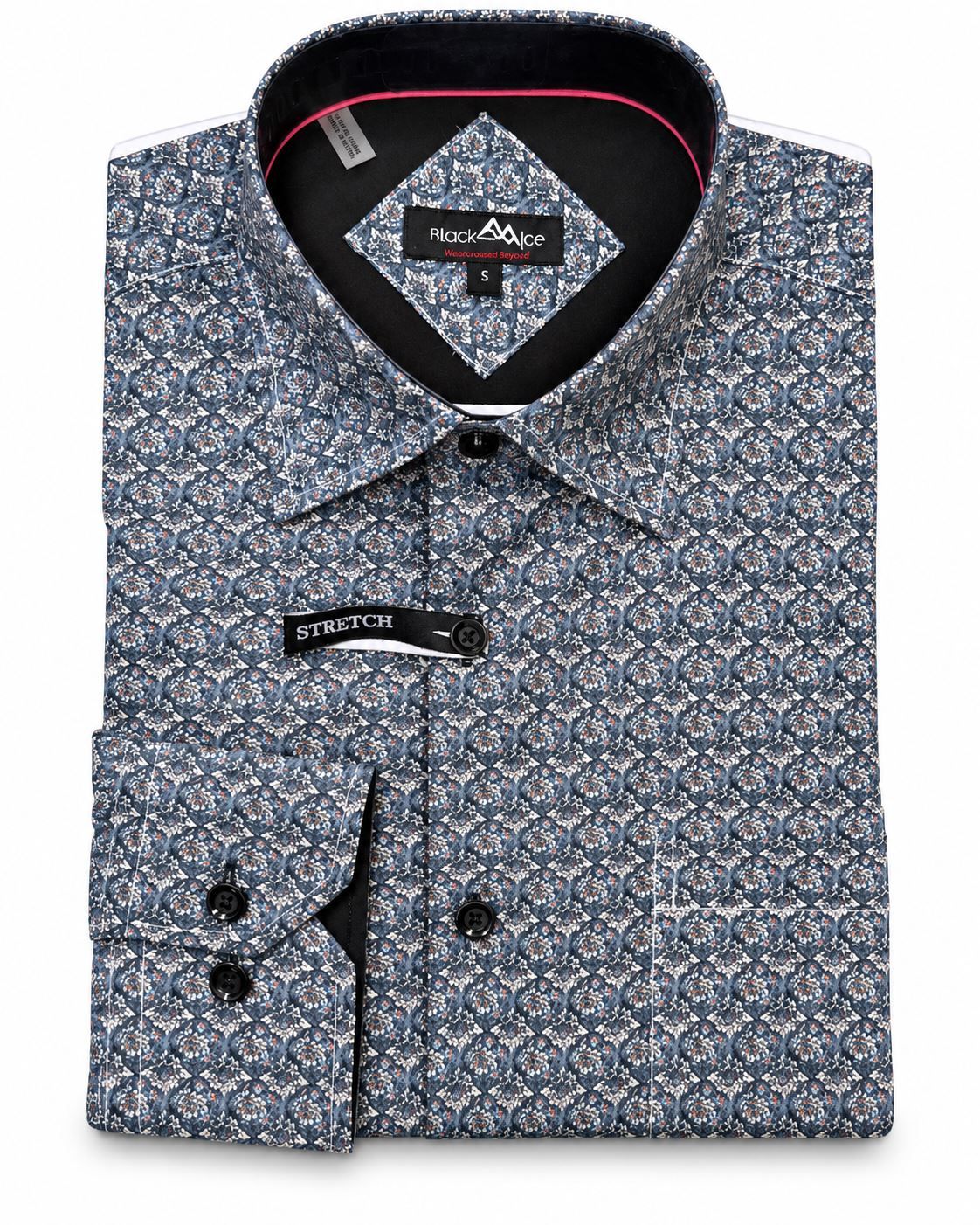 CHEMISE MANCHES LONGUES BLACK ICE (NOIR - 262902) MODÈLE: F26BIS4712