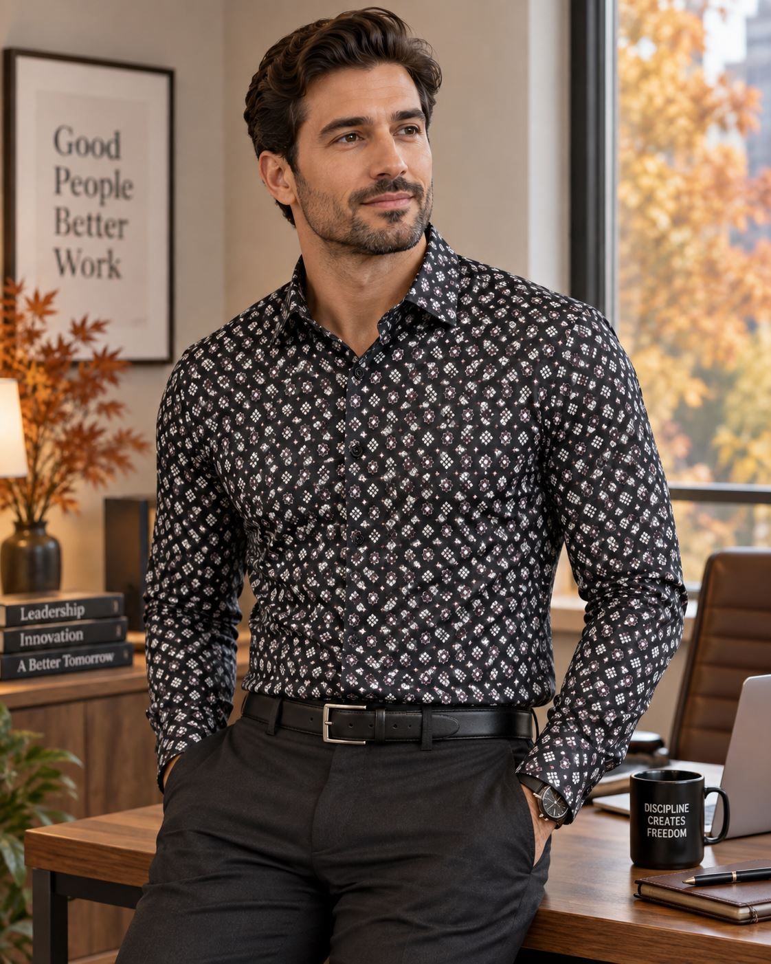 CHEMISE MANCHES LONGUES BLACK ICE (NOIR - 262904) MODÈLE: F26BIS4727