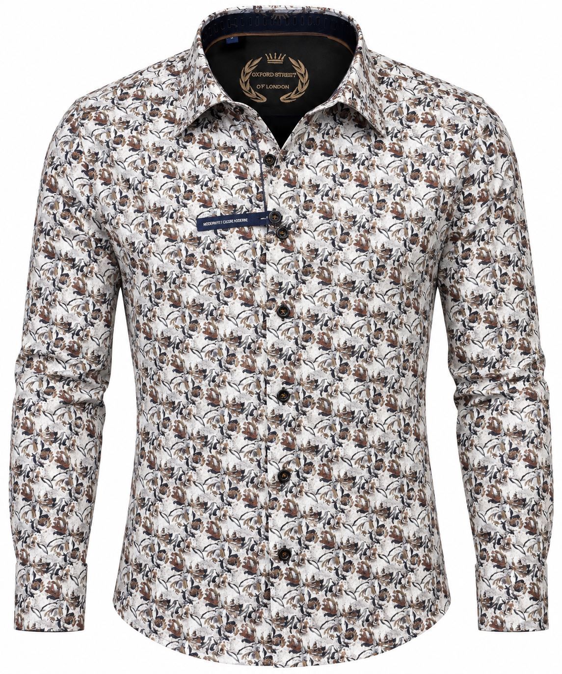 CHEMISE MANCHES LONGUES OXFORD STREET (GRIS - 262905) MODÈLE: F26OX4623