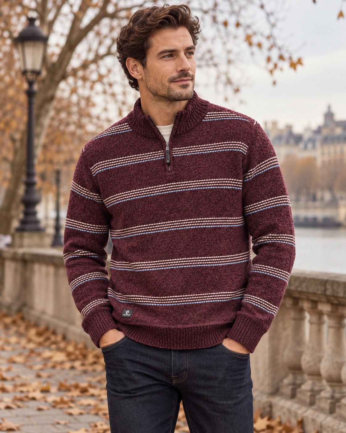 MOCK ZIP POINT ZERO (WINE - 262910) MODÈLE: 7768707