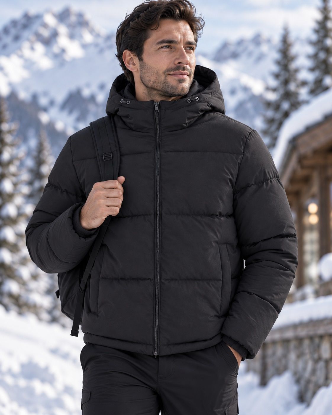 Manteau d'hiber court JACK & JONES (NOIR - 262918) MODÈLE: 12303930