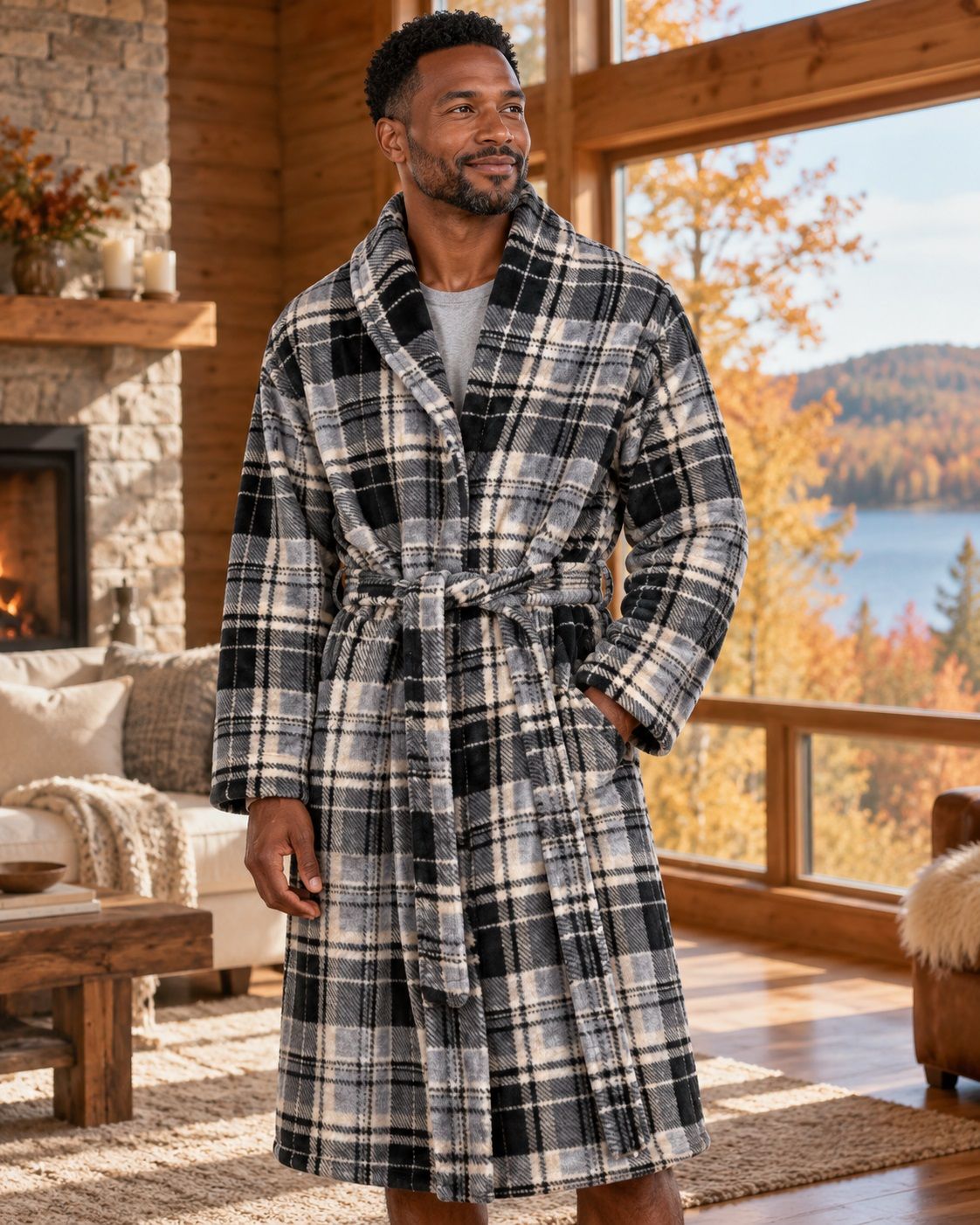 Robe de chambre MAJESTIC44 (002-NOIR - 262929) MODÈLE: 13424110