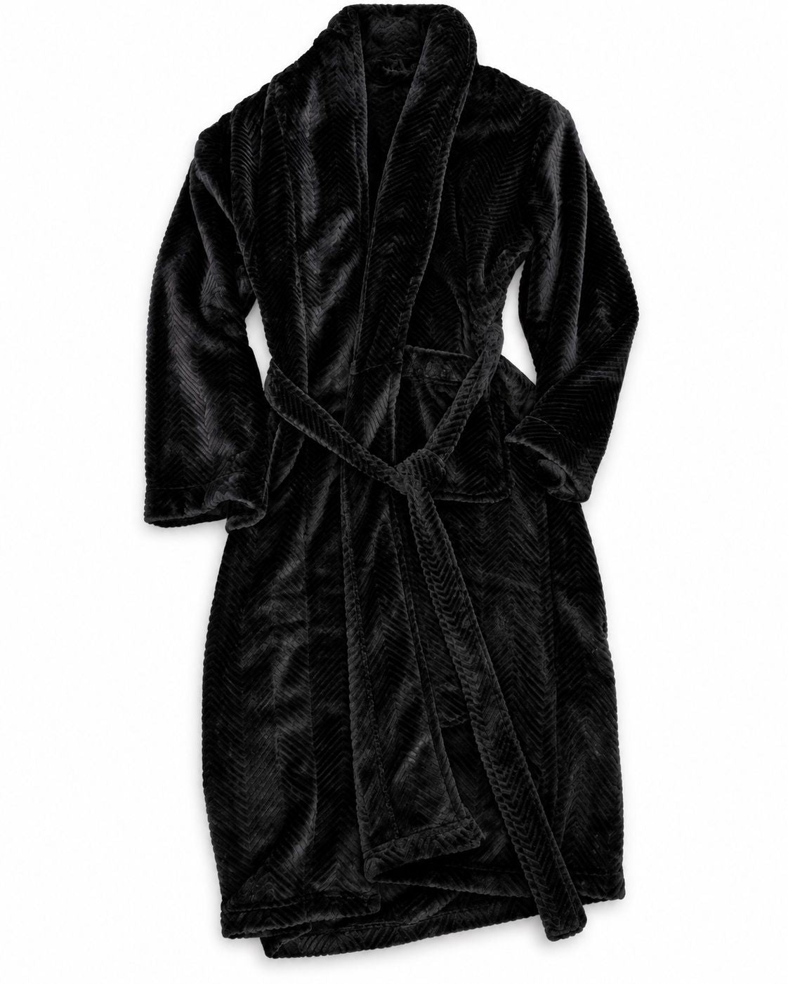 Robe de chambre à col chale MAJESTIC (001-NOIR - 262934) MODÈLE: 13224110