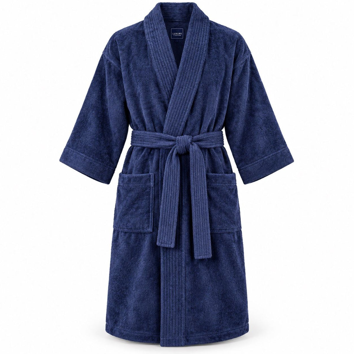 Robe de chambre en ratine MAJESTIC (412-NAVY - 262939) MODÈLE: 1871120
