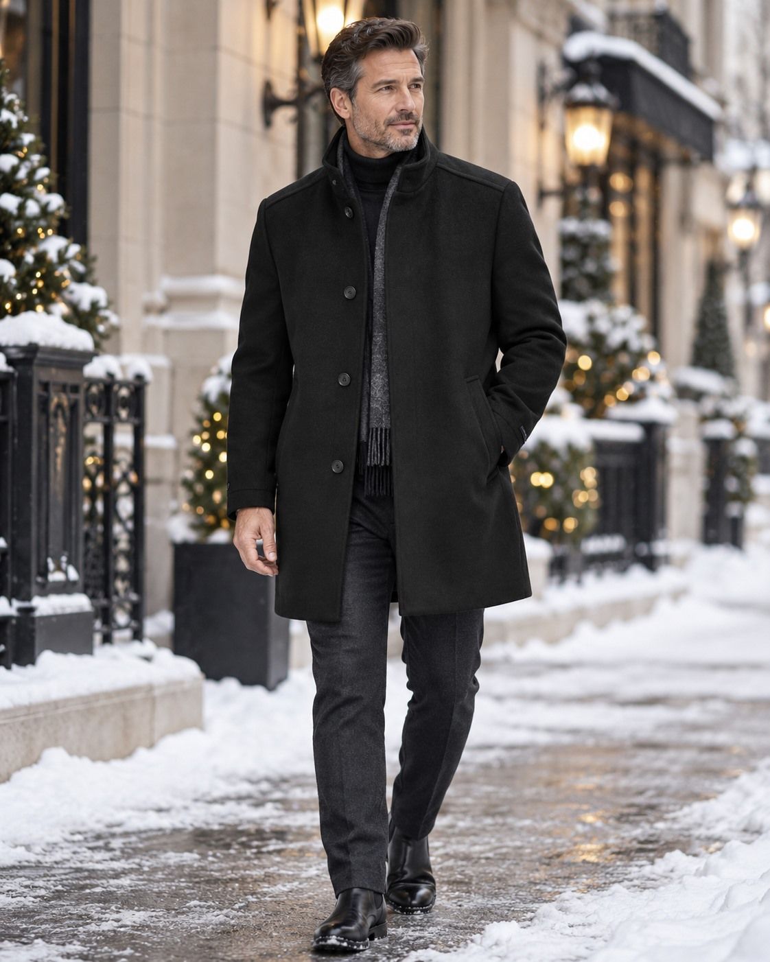 Manteau de lainage HORST (001-NOIR - 262964) MODÈLE: HRDC212412