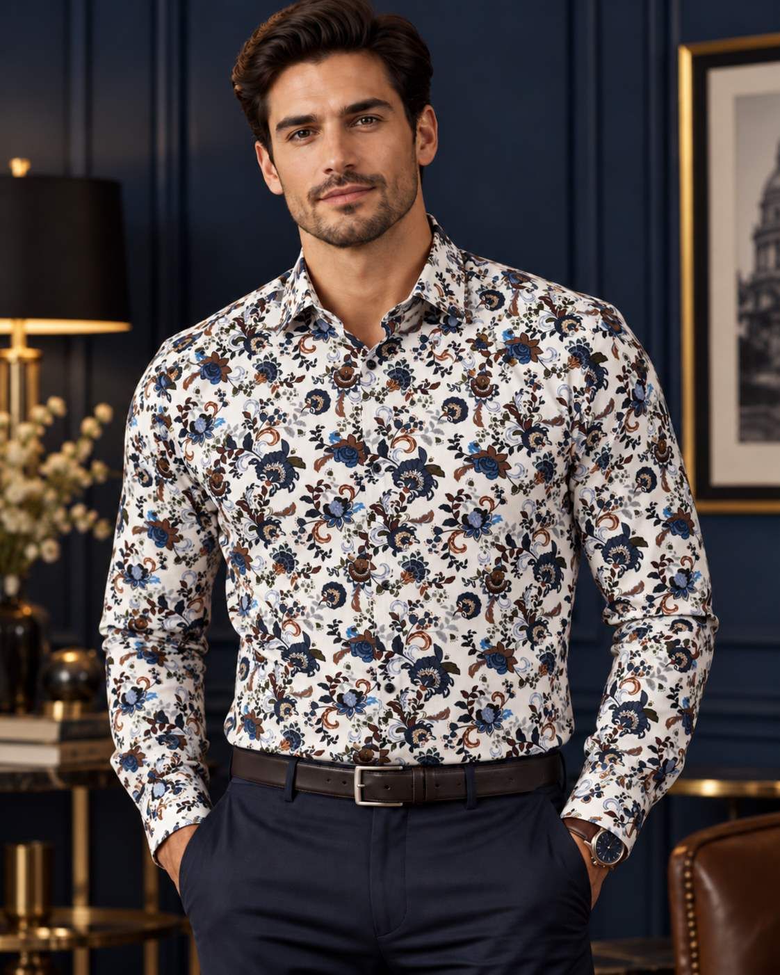 Chemise sport manches longues SOUL of LONDON (102-MULTI - 262984) MODÈLE: SOSL262748