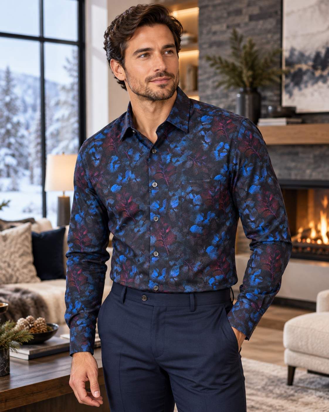 CHEMISE MANCHES LONGUES LEO CHEVALIER (MULTI - 262994) MODÈLE: 627471