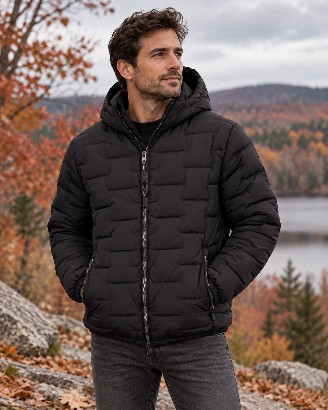 MANTEAU ULTRA LEGER POINT ZERO (NOIR - 262998) MODÈLE: 7768213