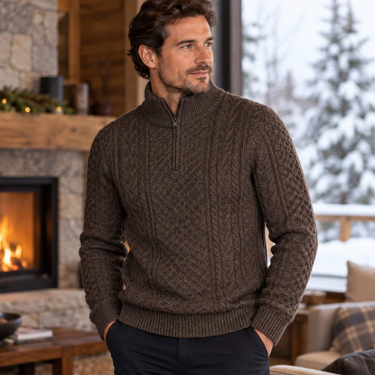 MOCK ZIP JACK & JONES (GANACHE - 263001) MODÈLE: 12299947