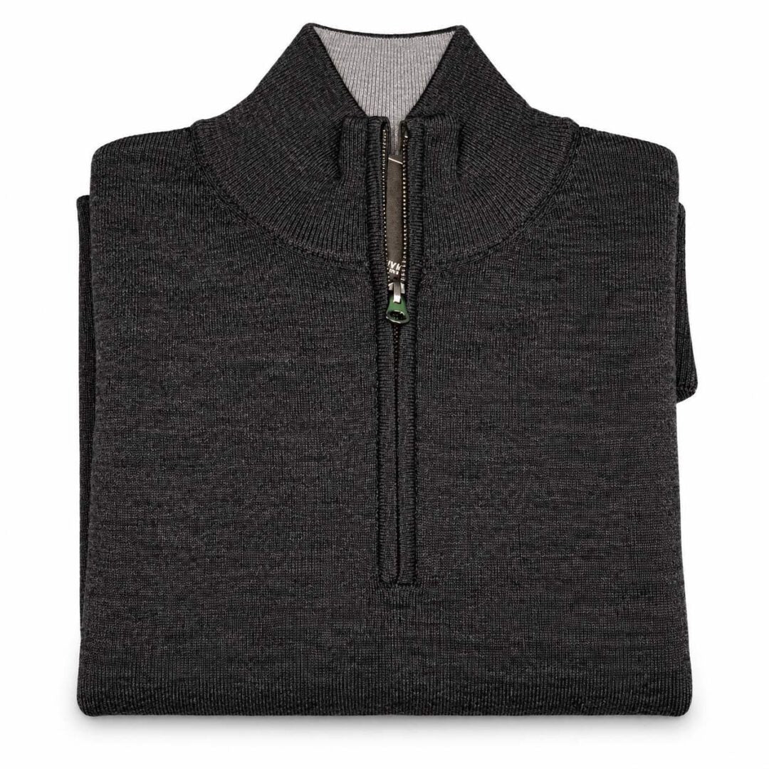 Chandail tricot col montant à zip ICEMAN (CHARCOAL MIX - 263003) MODÈLE: 213