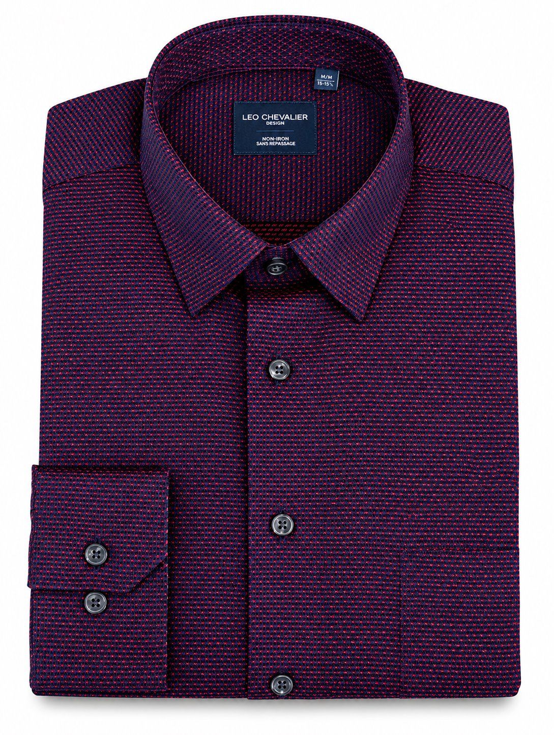 CHEMISE MANCHES LONGUES LEO CHEVALIER (ROUGE - 263042) MODÈLE: 627483