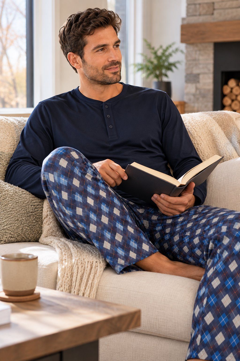 Pyjama jambes longues manches longues YOU365 (BLEU - 263050) MODÈLE: LS892346