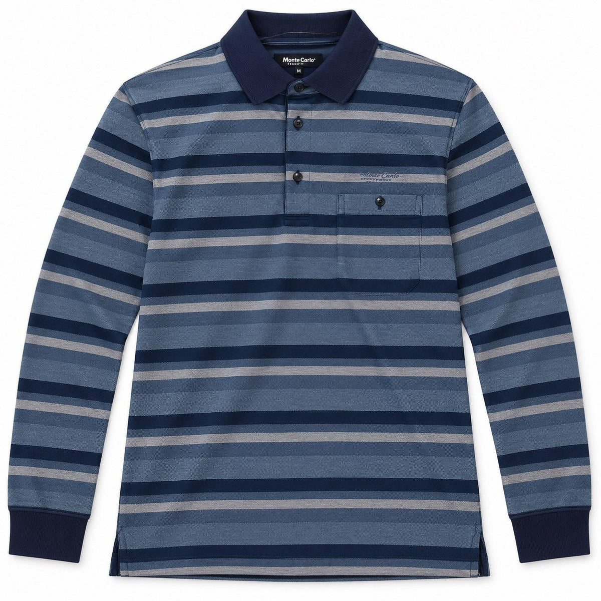Polo mince manches longues MONTE CARLO (757-MARINE - 263061) MODÈLE: 263-53034