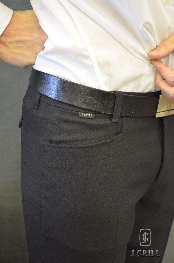 Pantalon habillé lavable J.GRILL (4200-NOIR - 13470) MODÈLE: DANIEL