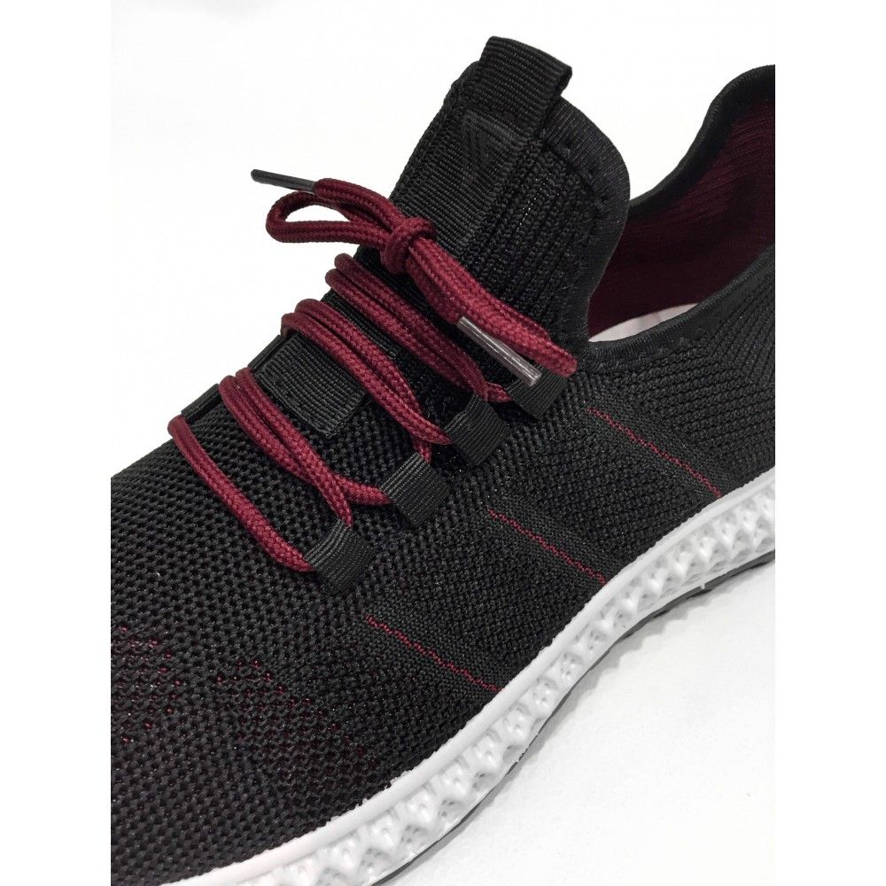 Sneaker noir (NOIR/BURG - 18666) MODÈLE: S-501243