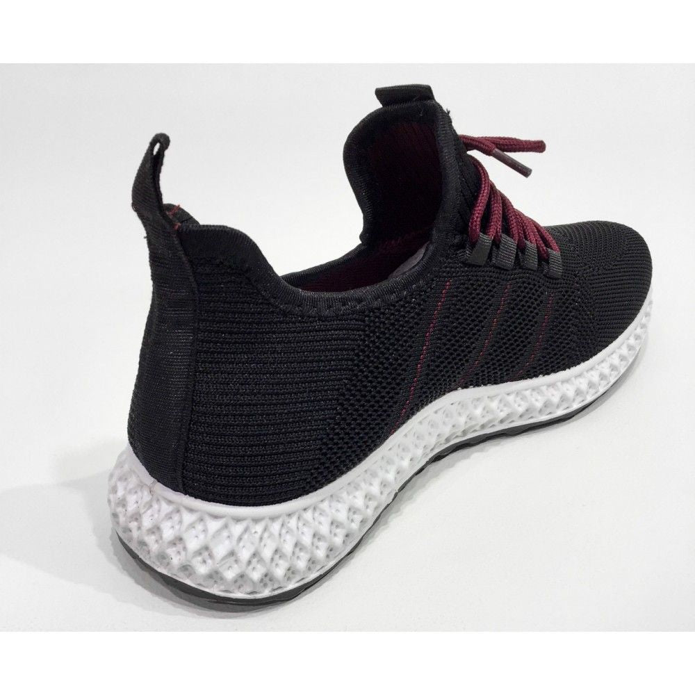 Sneaker noir (NOIR/BURG - 18666) MODÈLE: S-501243