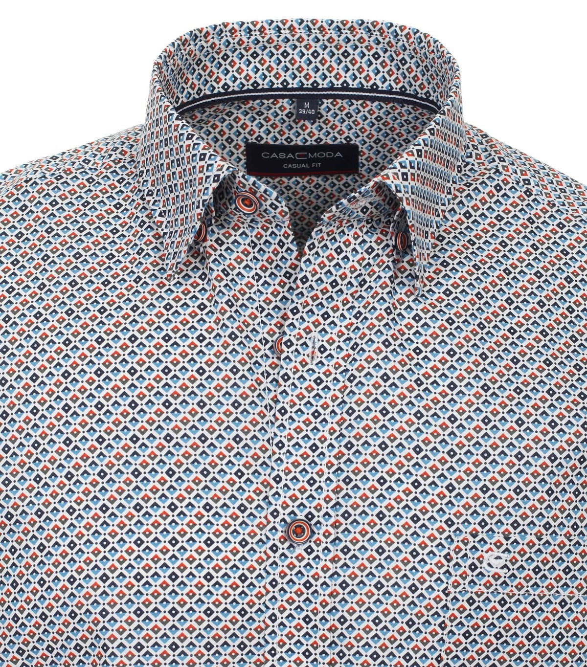 Chemise manches courtes CASA-MODA (450-TANGERINE - 20179) MODÈLE: 934042800