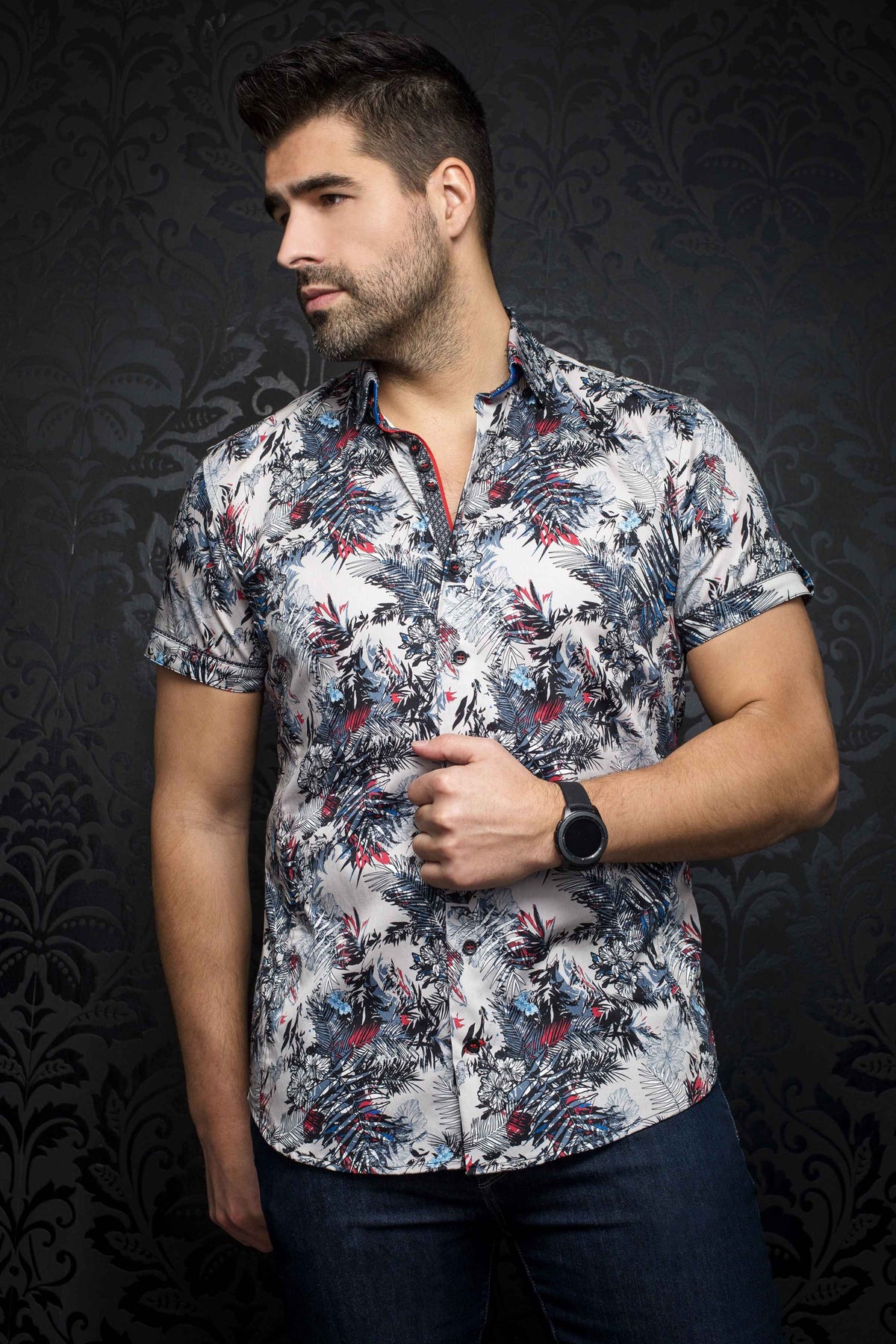 230171-Chemise AU NOIR MELLONI (SS) (STONE - 230171) MODÈLE: MELLONI (SS)
