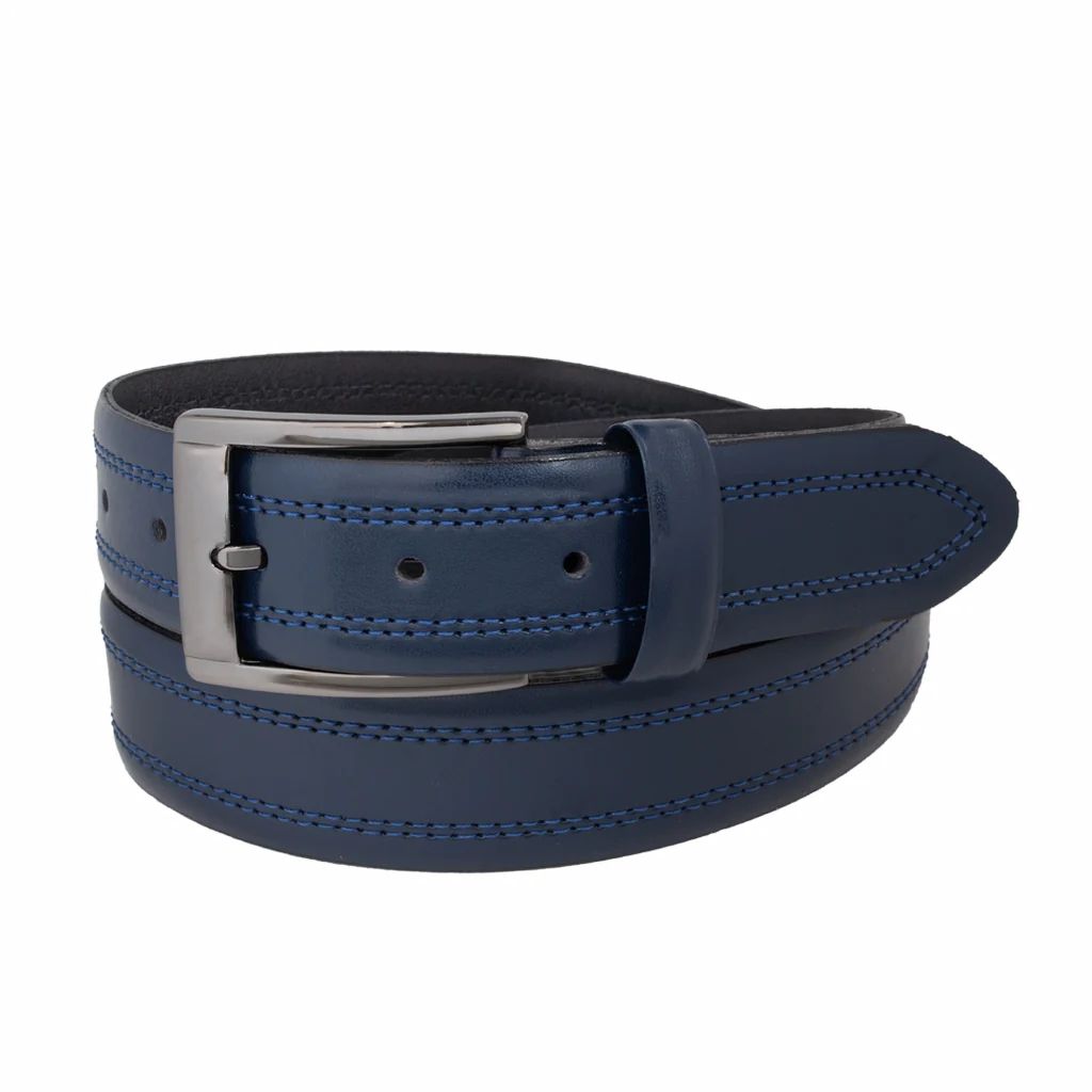 230199-Ceinture en cuir Custom Leather (05-MARINE - 230199) MODÈLE: 10235