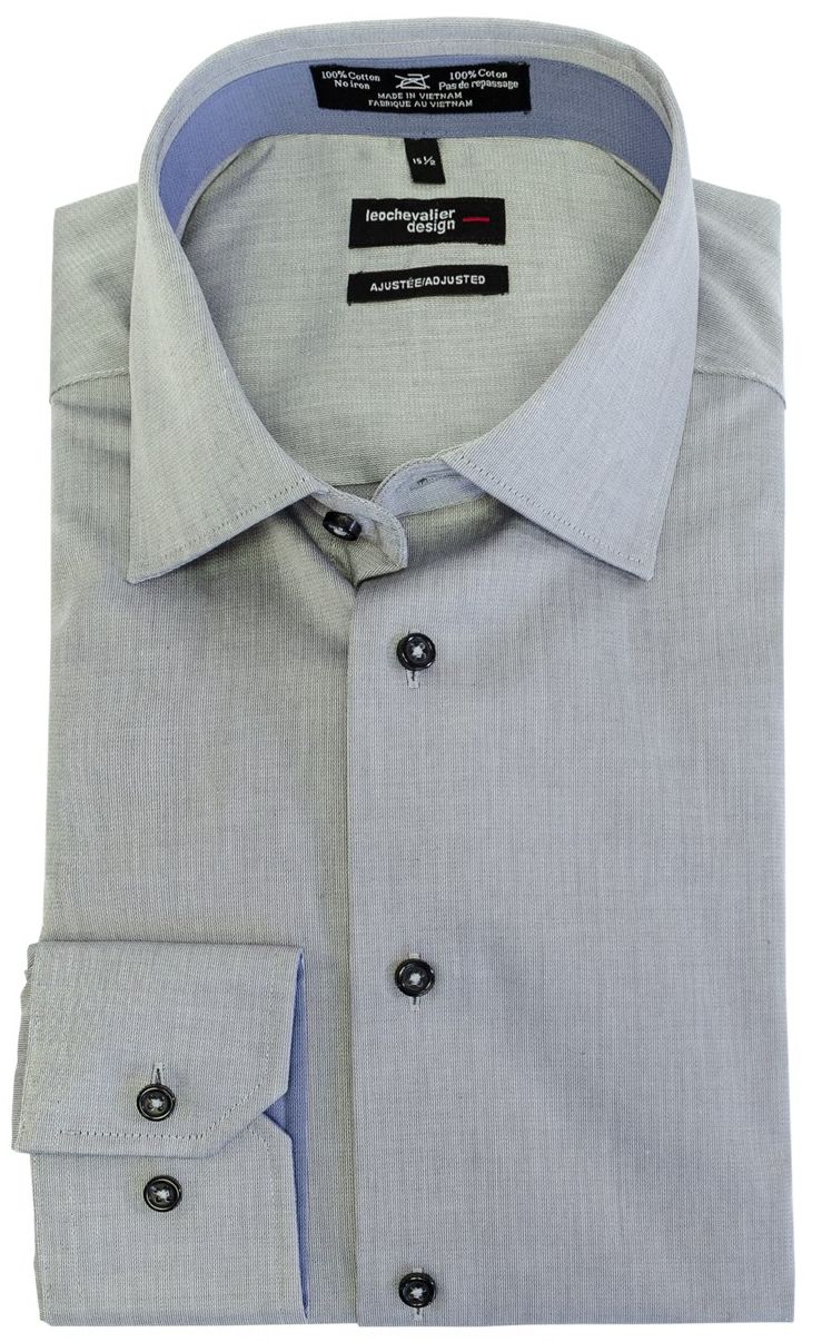 230272-Chemise habillé pour homme LÉO CHEVALIER (37-CHARCOAL - 230272) MODÈLE: 225161
