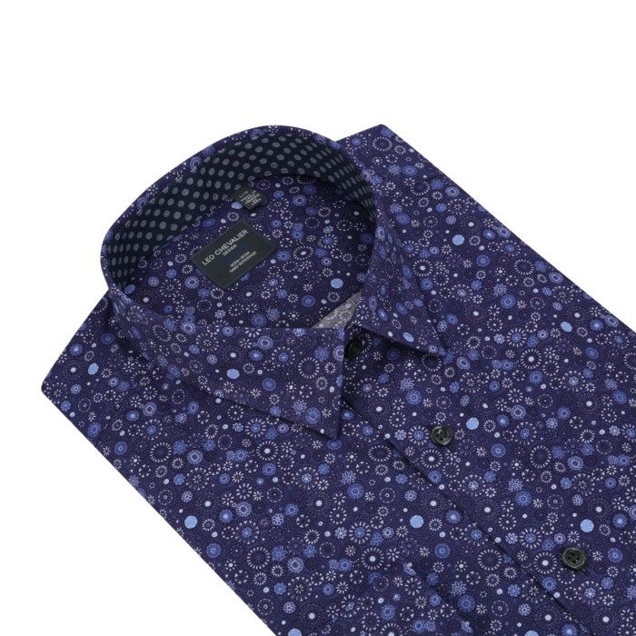 Chemise sport manches longues LEO CHEVALIER (18-BLEU - 230615) MODÈLE: 621455