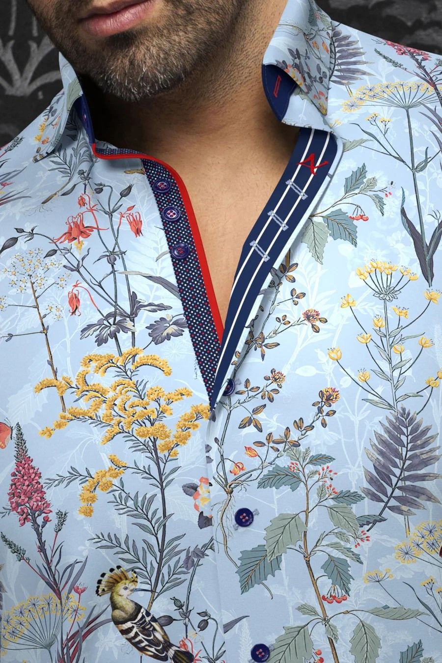 Chemise AU NOIR manches longues (LT.BLUE - 240776) MODÈLE: BRASI