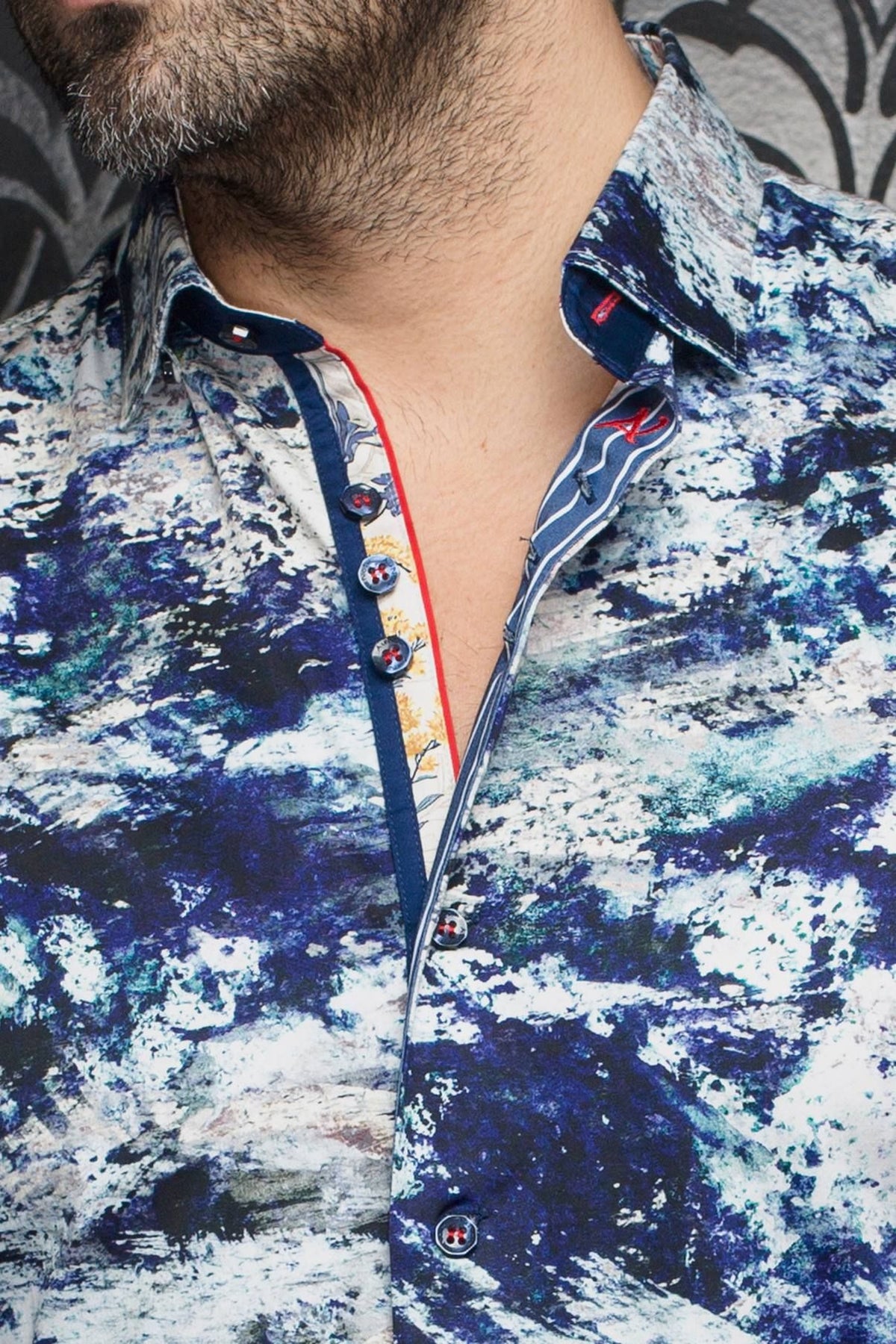 Chemise AU NOIR manches longues (INDIGO - 240796) MODÈLE: MAGNANI