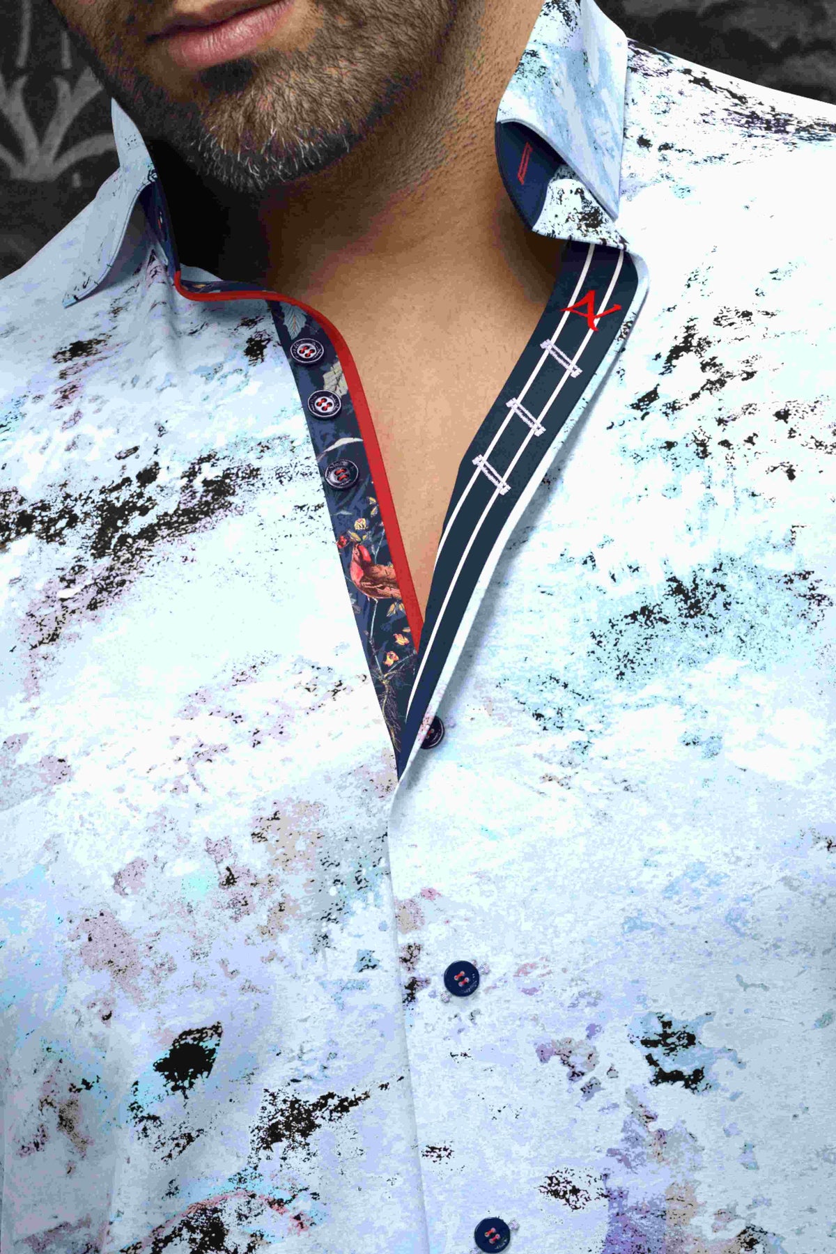 Chemise AU NOIR manches longues (LT.BLUE - 240796) MODÈLE: MAGNANI