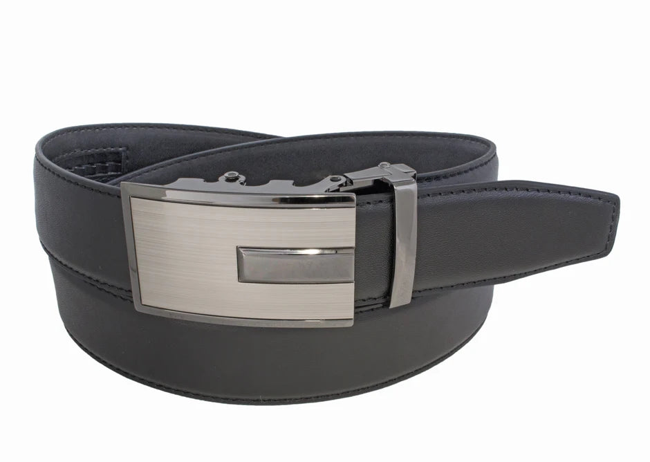 Ceinture CUSTOM LEATHER ajustable à cliquet  (04-NOIR - 240875) MODÈLE: 10309
