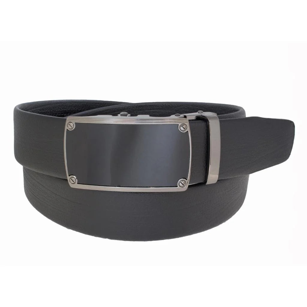 Ceinture CUSTOM LEATHER ajustable à cliquet (04-NOIR - 240876) MODÈLE: 10310
