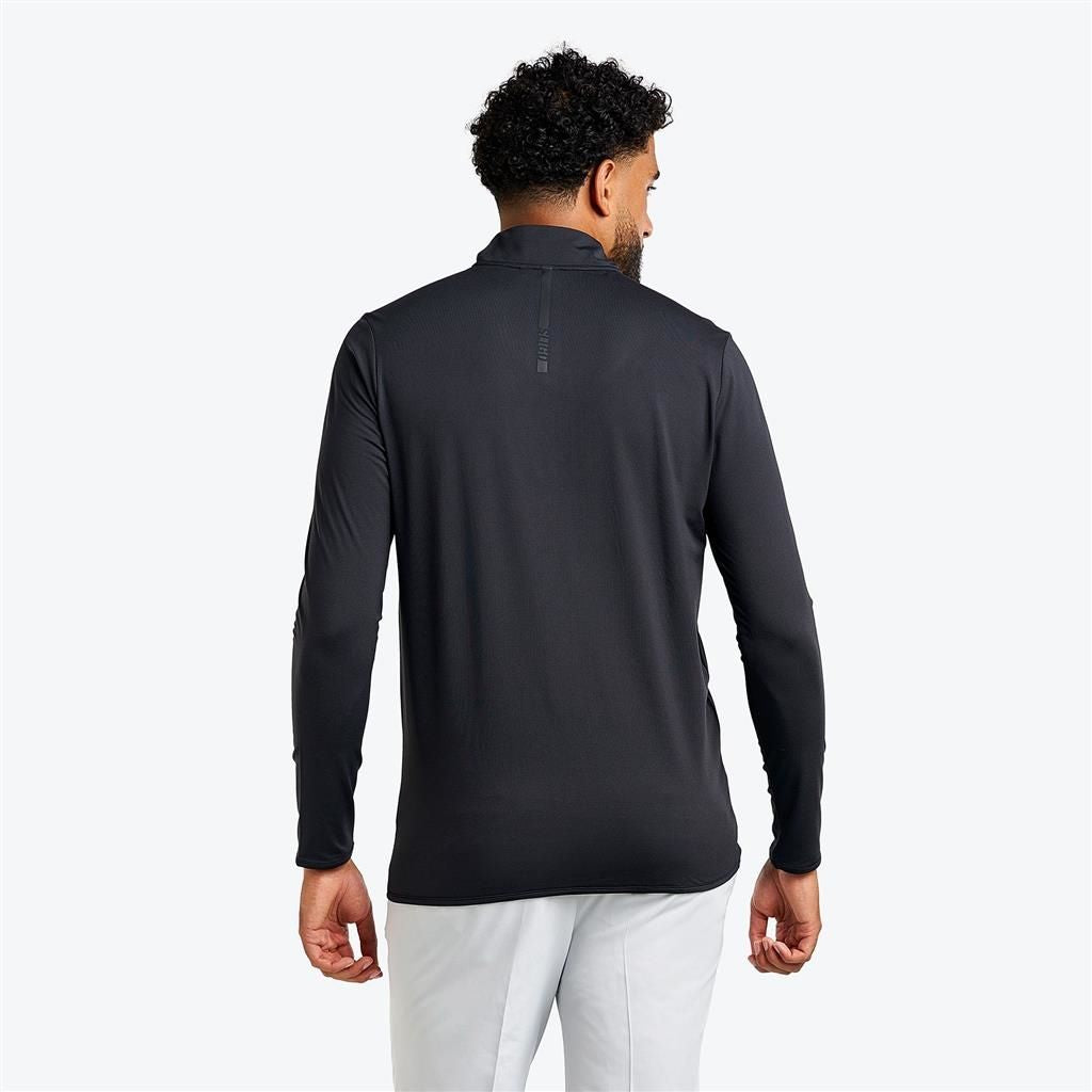 Chandail SLIGO mock zip mince (001-NOIR - 240908) MODÈLE: SL24014