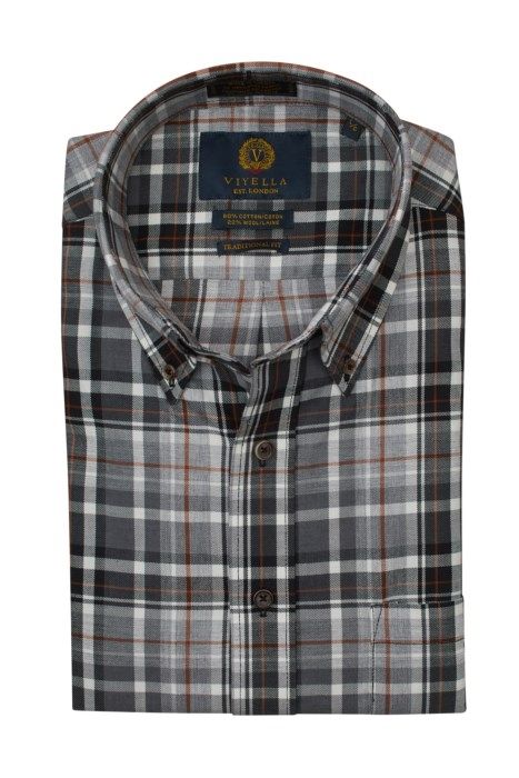 Chemise sport VIYELLA manches longues (33-HEATHER GREY - 241149) MODÈLE: 653436
