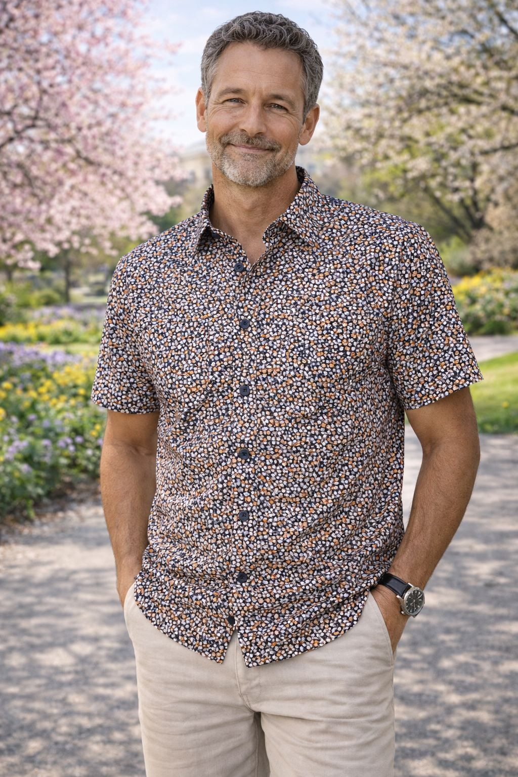Chemise sport manches courtes MARCO (COGNAC - 251561) MODÈLE: CH3405C