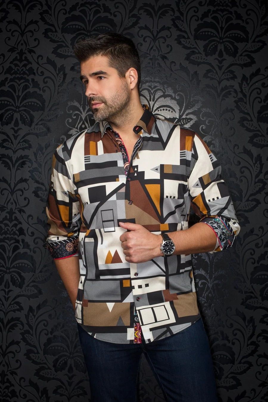 Chemise sport manches longues AU NOIR (BLACK - 251685) MODÈLE: WAVERLY