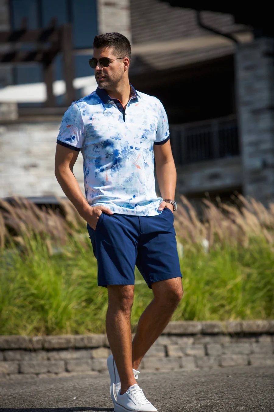 Polo manches courtes AU NOIR (LT AQUA - 251871) MODÈLE: ANZIO