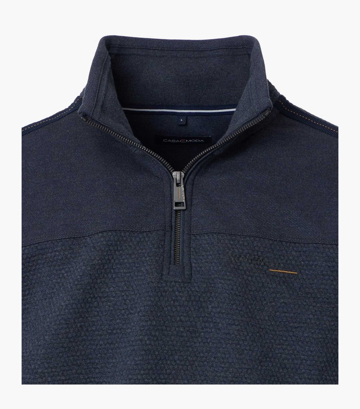 Chandail mock zip en tricot CASA-MODA (135-BLEU - 251979) MODÈLE: 454476500