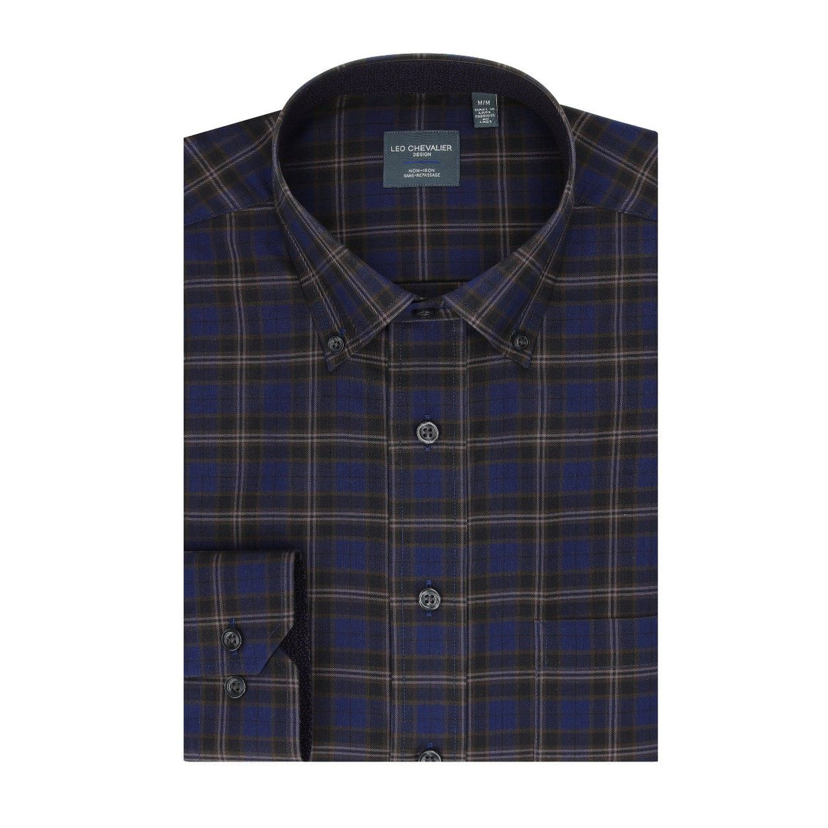 Chemise sport manches longues LEO CHEVALIER (19-MARINE - 252056) MODÈLE: 625483