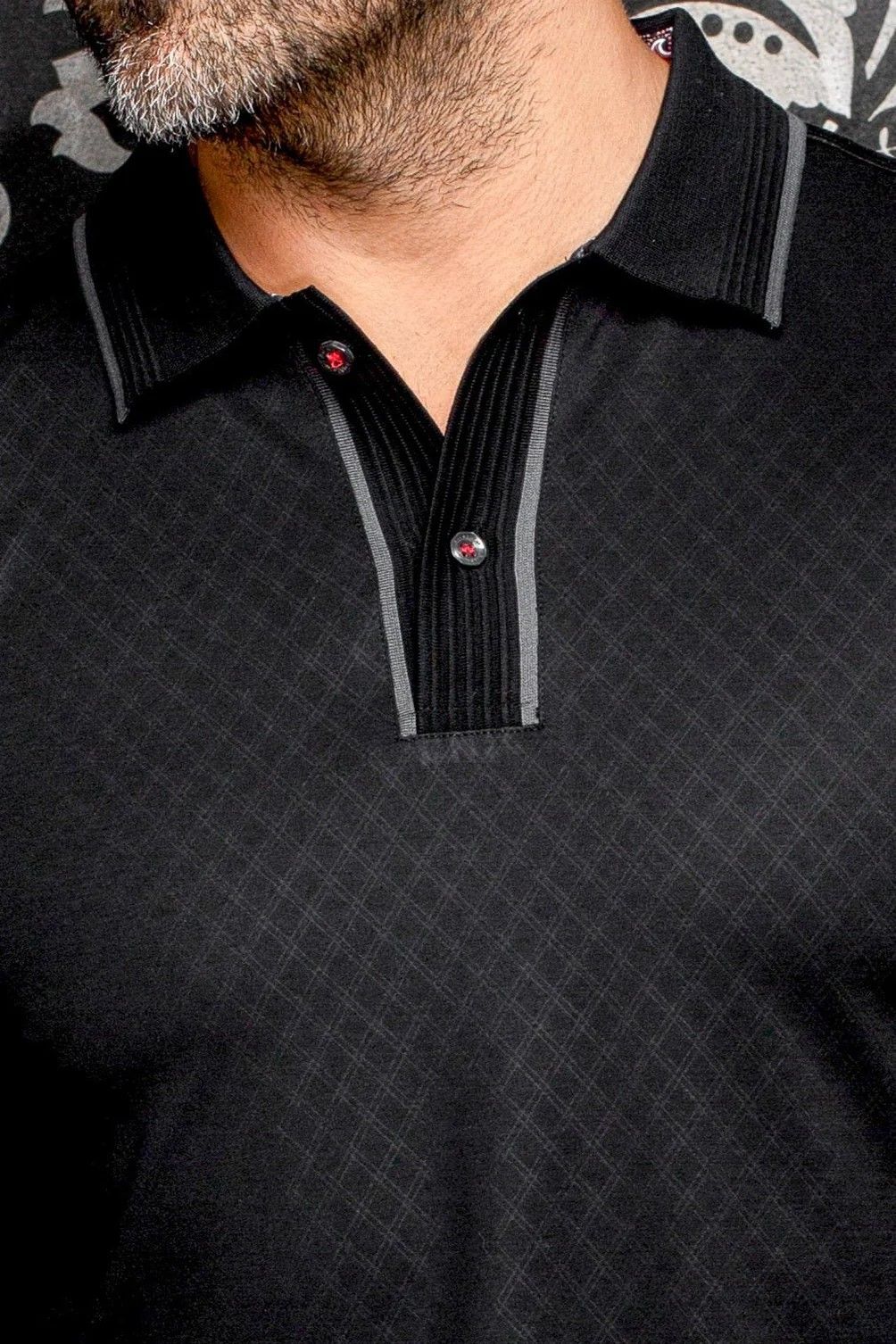 Polo manches longues AU NOIR (MARINE - 252263) MODÈLE: KANT