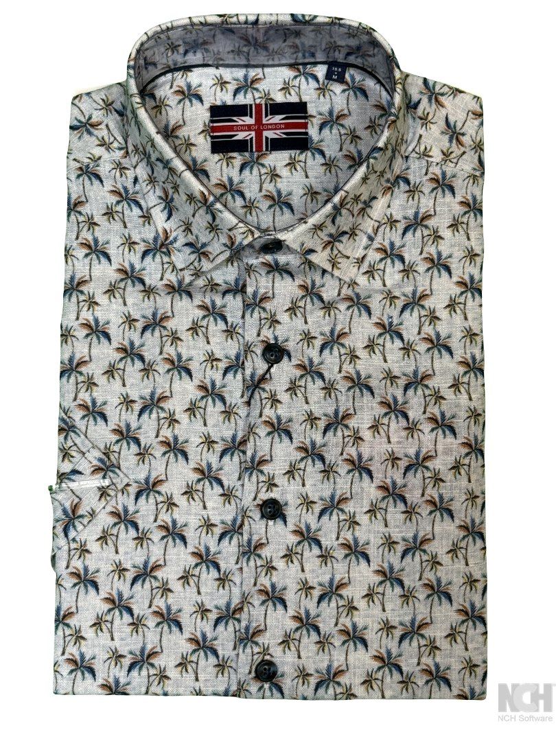 Chemise sport manches courtes SOUL of LONDON (400-BLEU - 262402) MODÈLE: SOSS261775