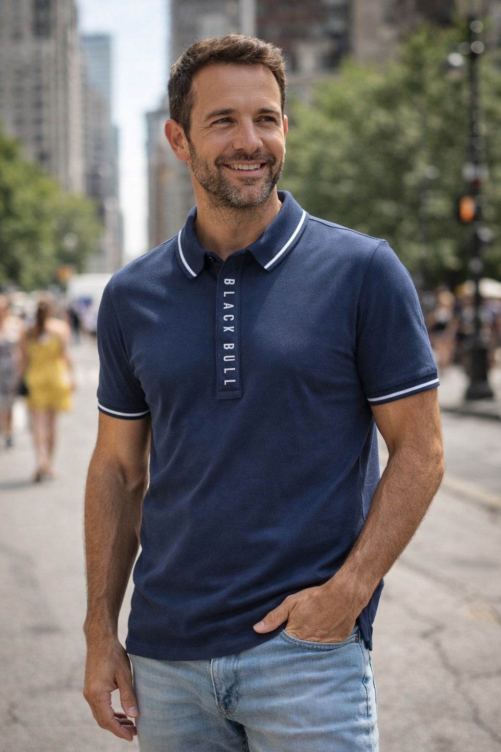 Polo manches courtes BLACK BULL (19-INSIGNIA BLU - 262418) MODÈLE: 3051