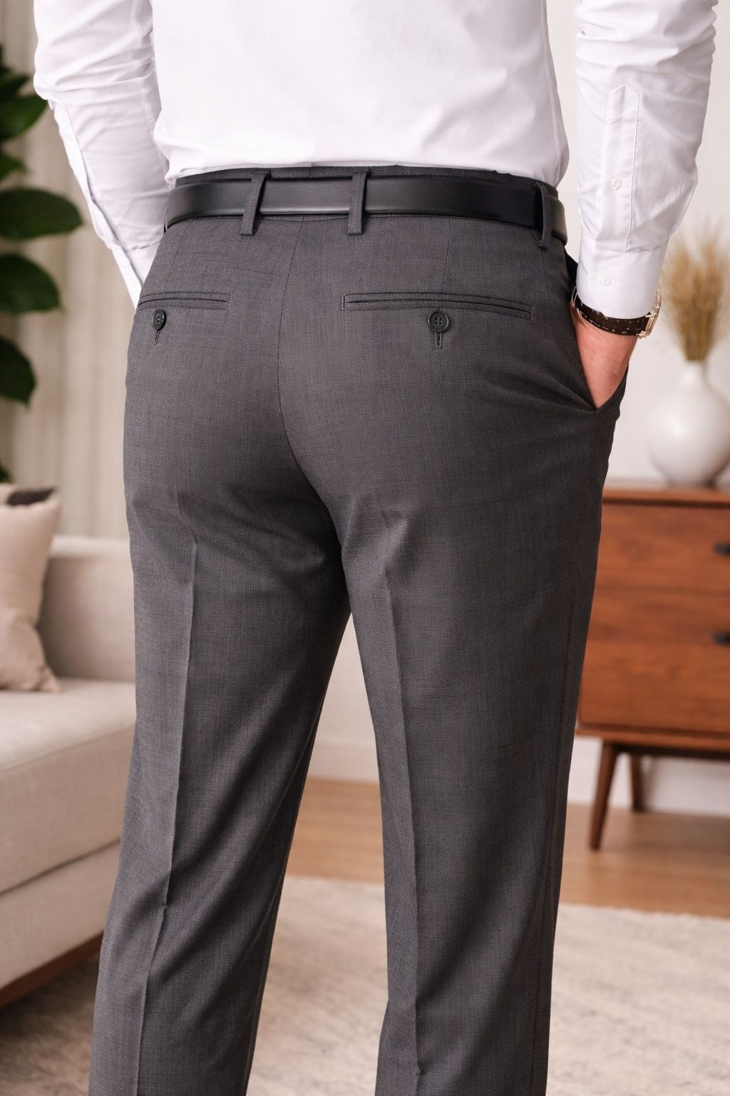 Pantalon habillé avec ceinture extensible J.BRAXX (025-GRIS - 262429) MODÈLE: M23232081
