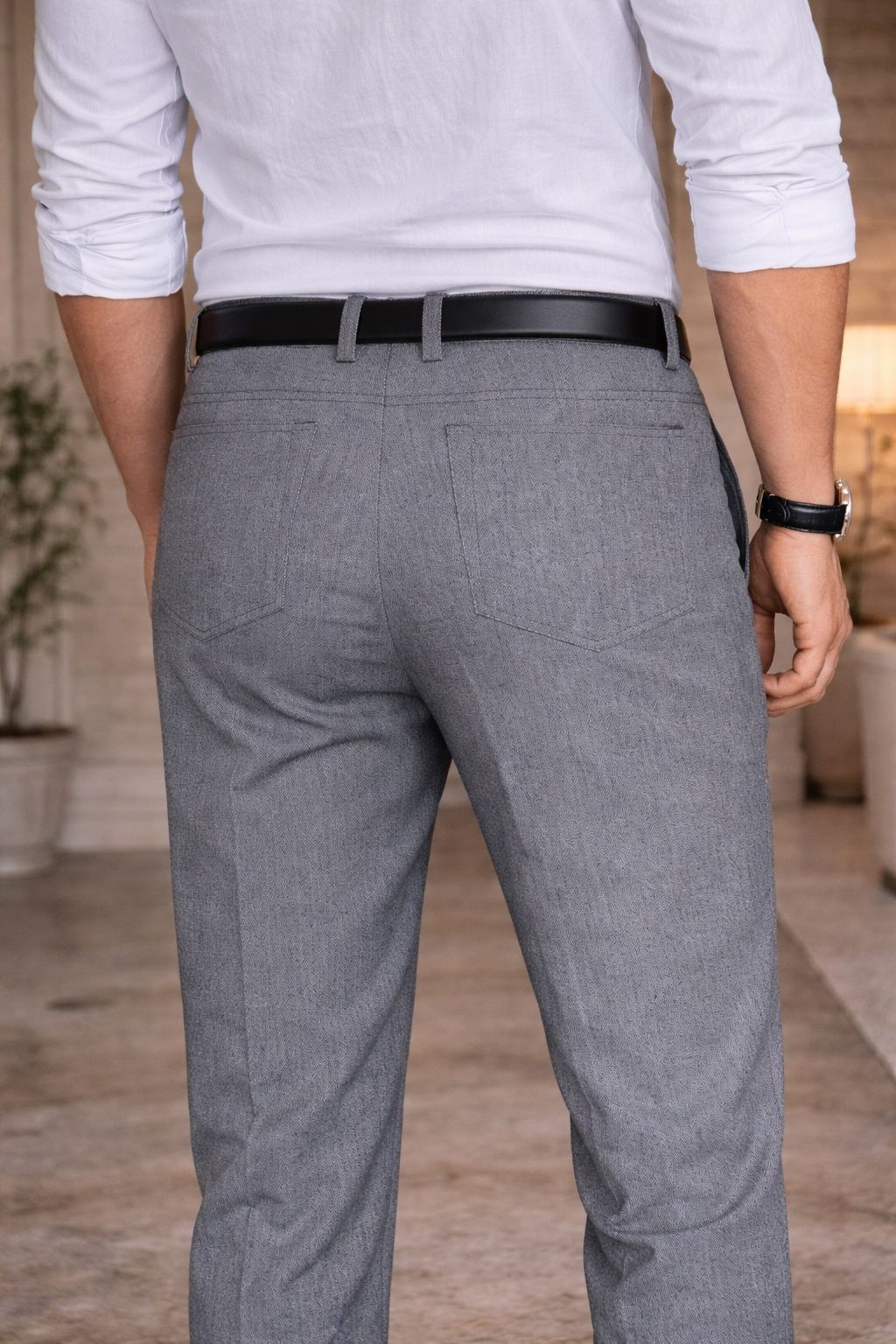 Pantalon sport 5 poches BERTINI (018-CHARCOAL MIX - 262437) MODÈLE: M2147E059
