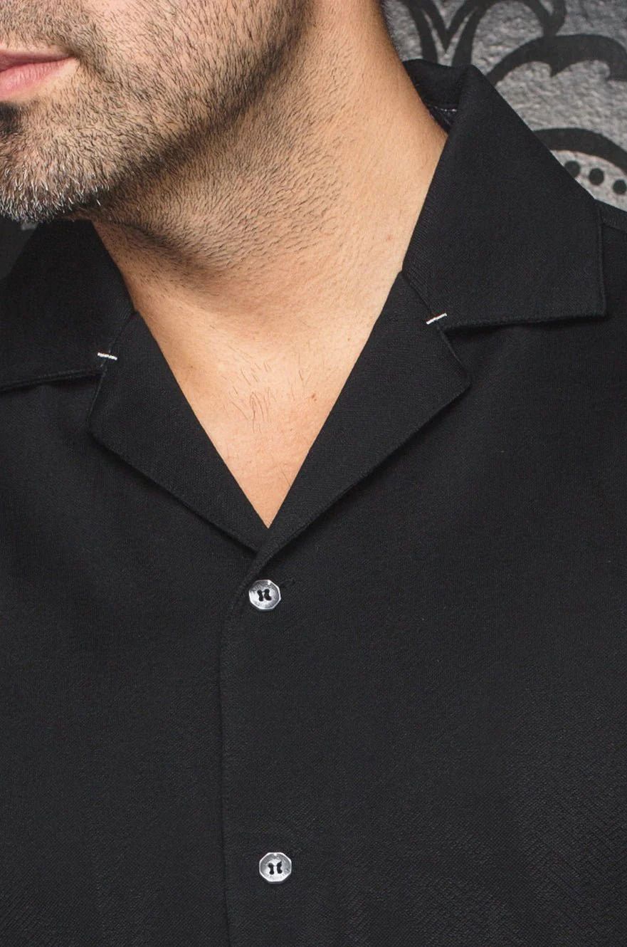 Chemise sport manches courtes AU NOIR (BLACK - 262442) MODÈLE: BRAHEA-T