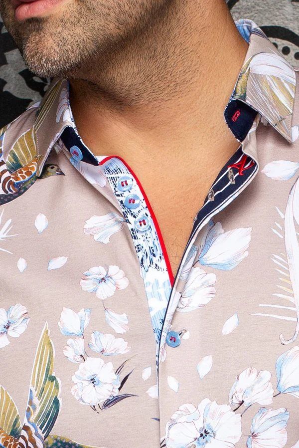 CHEMISE MANCHES COURTES AU NOIR (STONE - 262494) MODÈLE: BRASILIA (SS)