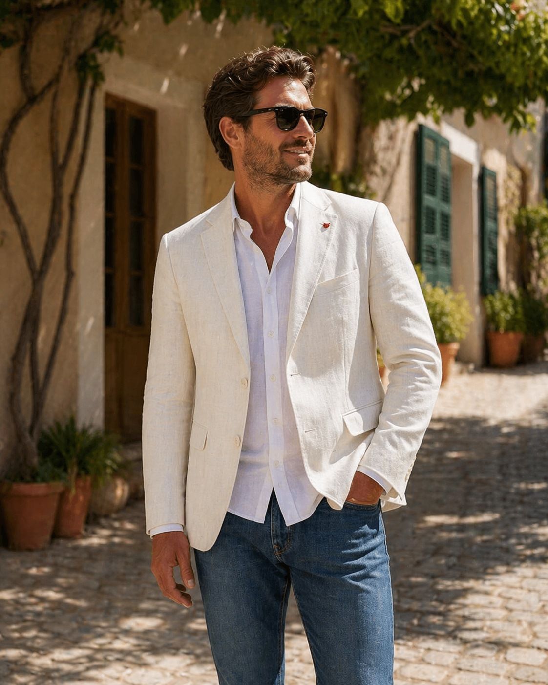Veston sport coton/lin SOUL of LONDON (101-NATUREL - 262513) MODÈLE: SOBL241105