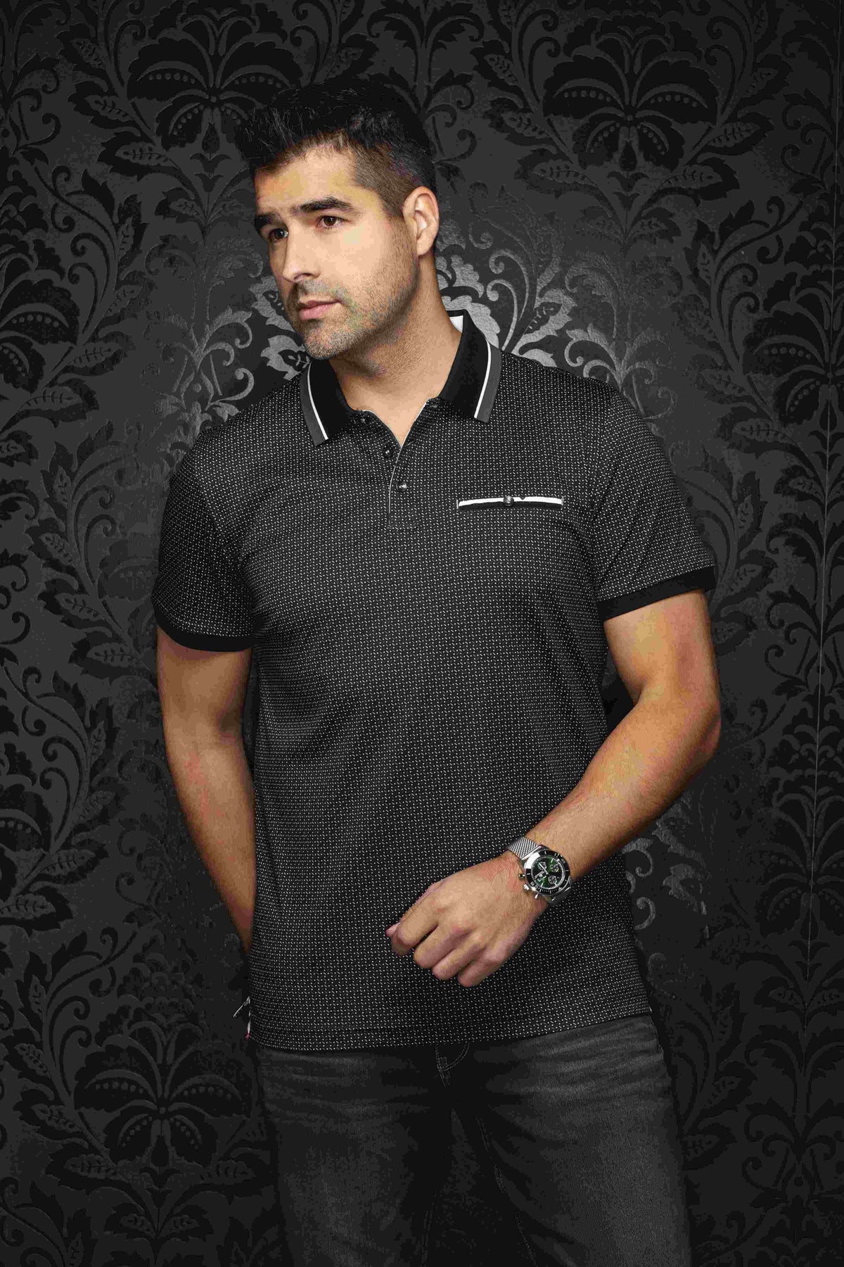 Polo manches courtes AU NOIR (NOIR - 262516) MODÈLE: WESTBROOK