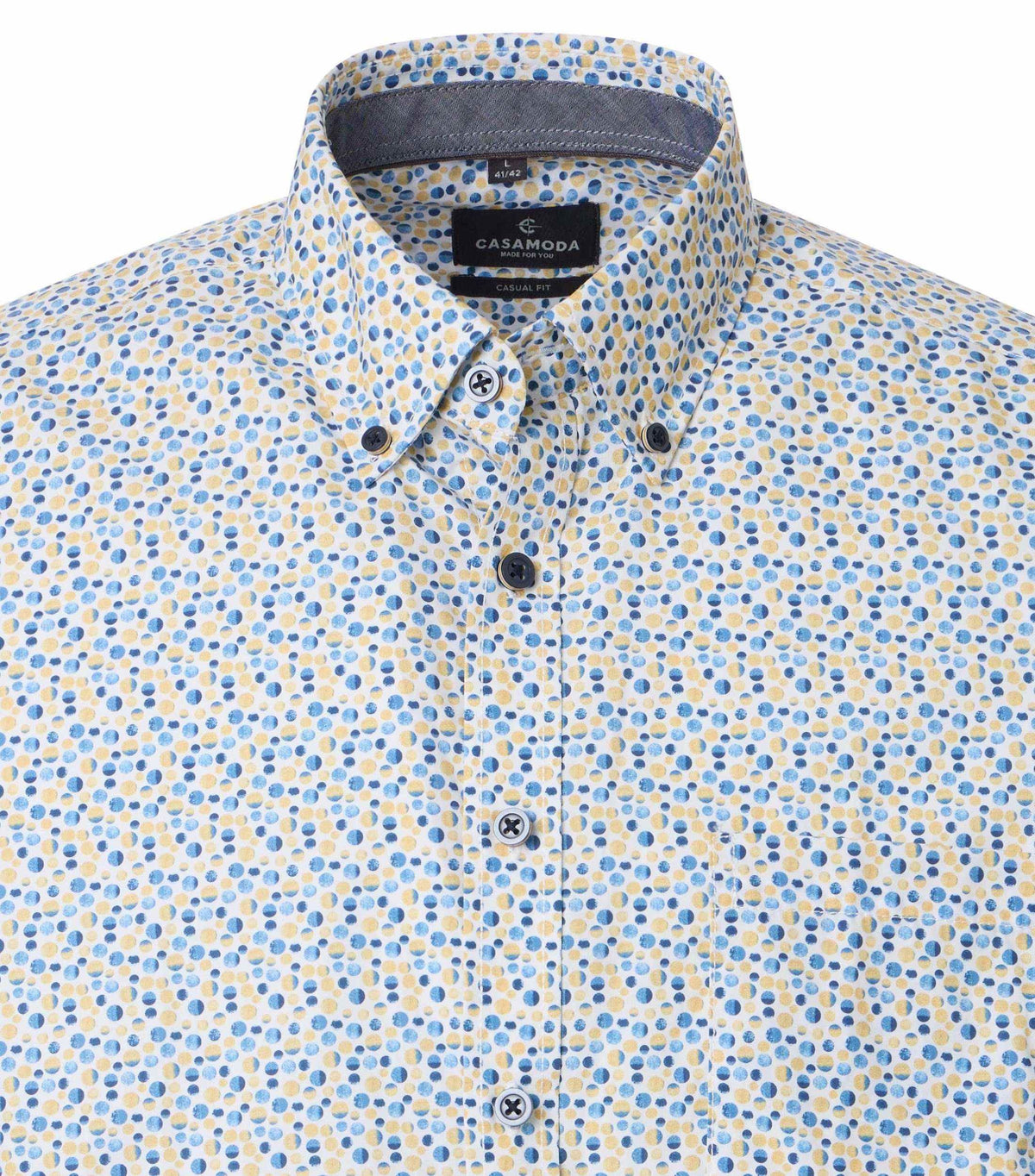 Chemise sport manches courtes CASA-MODA (500-JAUNE - 262546) MODÈLE: 126130301