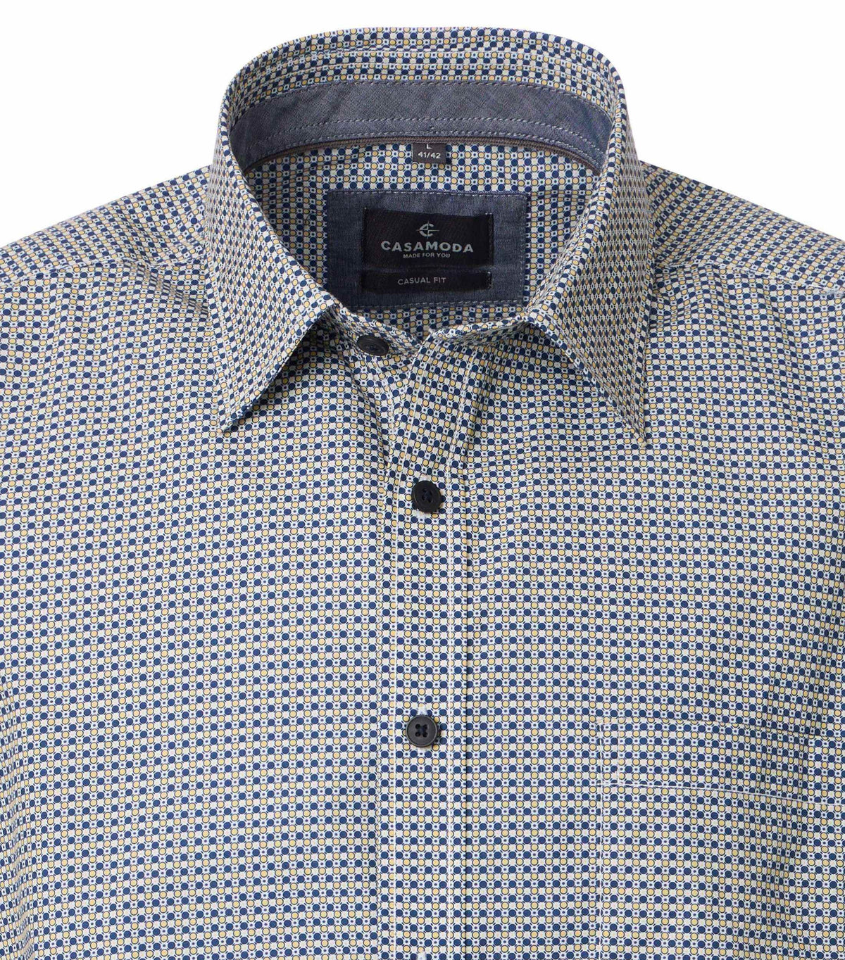 Chemise sport manches courtes CASA-MODA (500-JAUNE - 262548) MODÈLE: 126130321