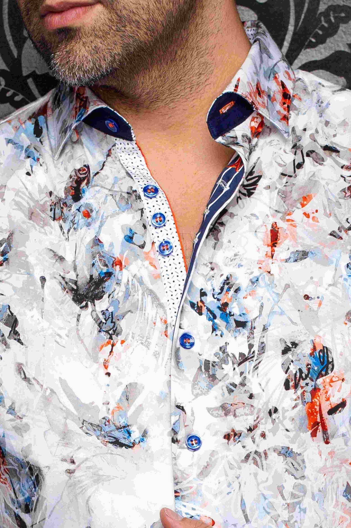 Chemise manches longues AU NOIR (WHITE - 262569) MODÈLE: CEBU