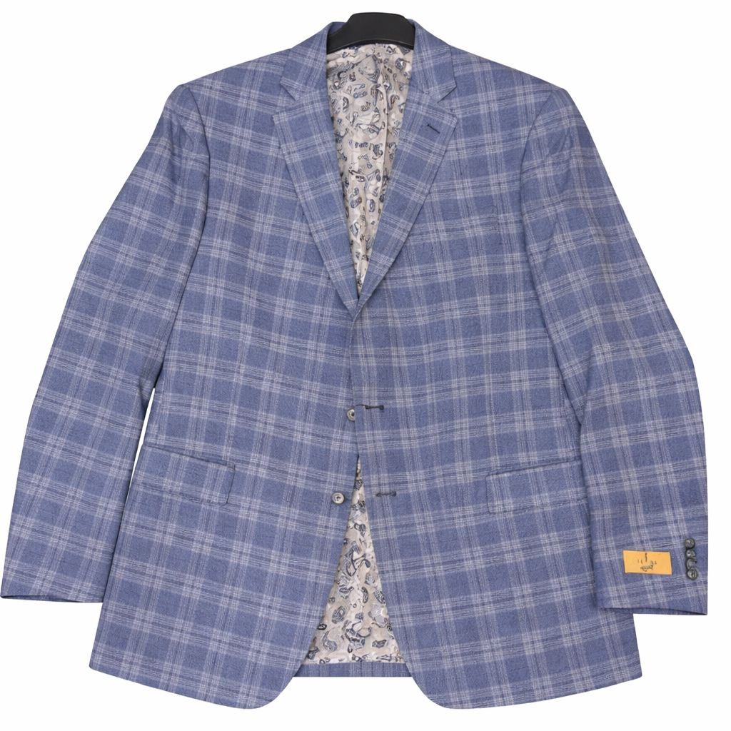 Veston sport à carreaux ITALIAN SOFT (BLEU - 262593) MODÈLE: 6499-LONDON